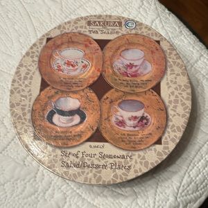 Sakura Tea Season Stoneware Salad/Dessert Plates